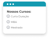 Imagem listando os cursos ofertados pelo IEL ce